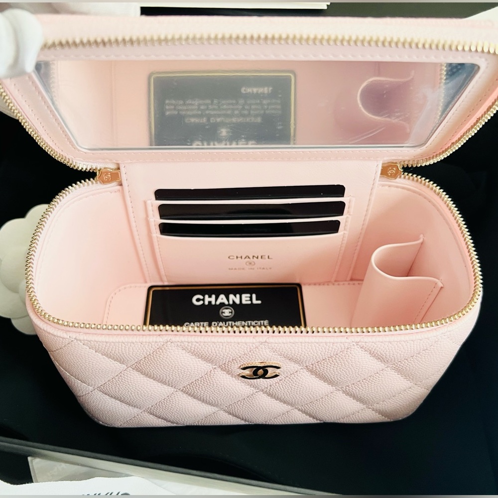 CHANEL Pink Quilted Leather Vanity Crossbody Bag with Gold Hardware - Picture 4 of 8